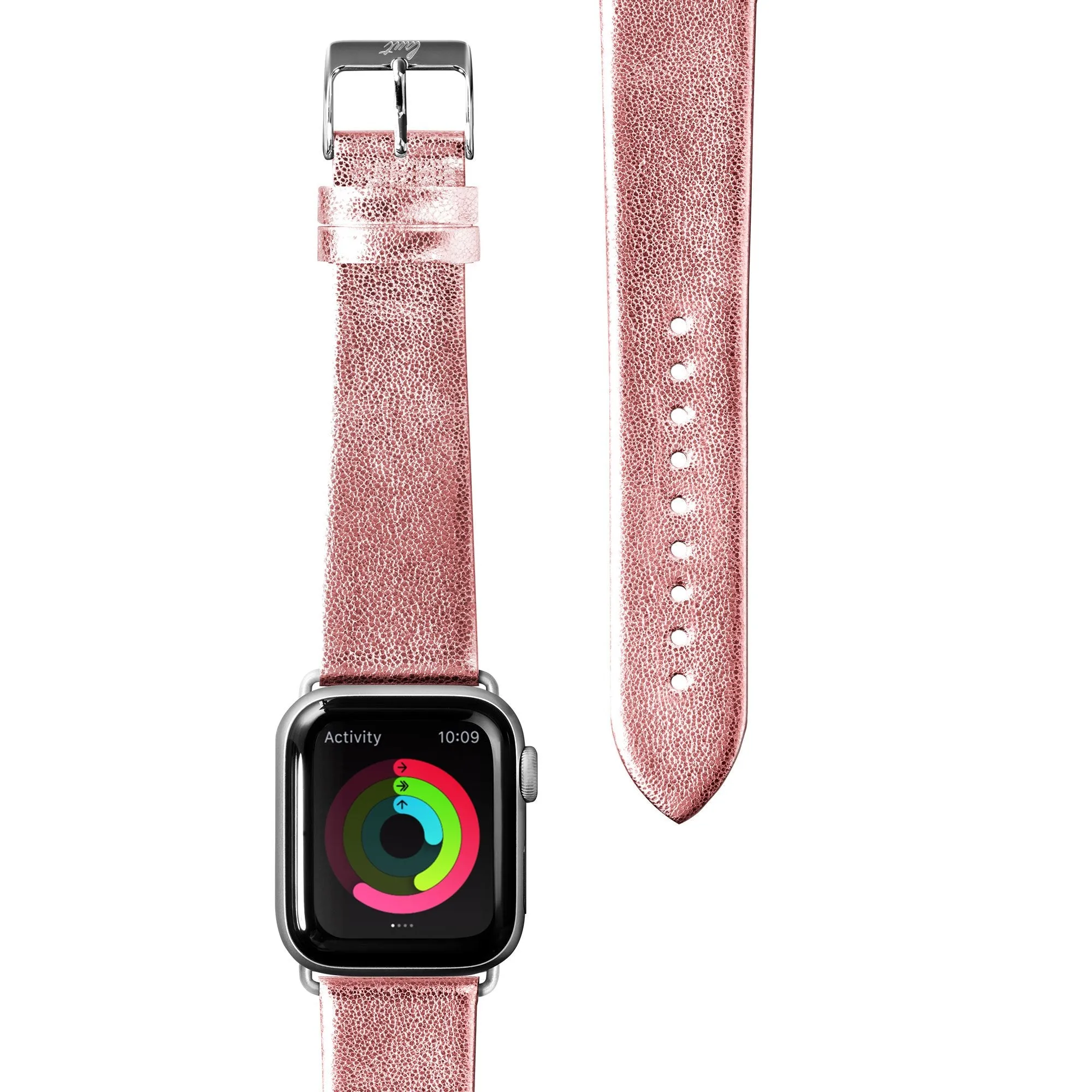METALLIC Leather Watch Strap for Apple Watch Series 4-10 & SE & ULTRA