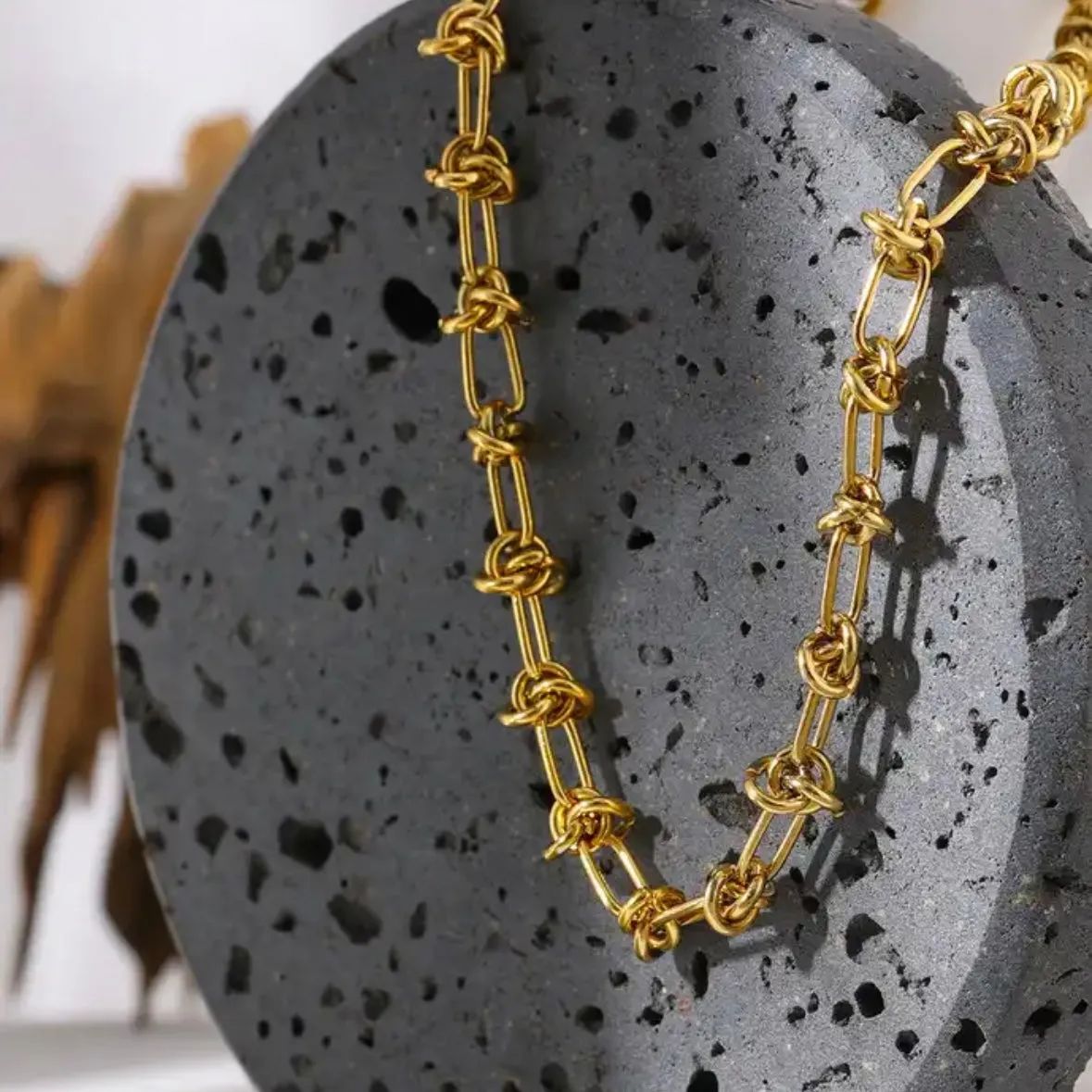 Miami Steel Knot Link Chain Necklace