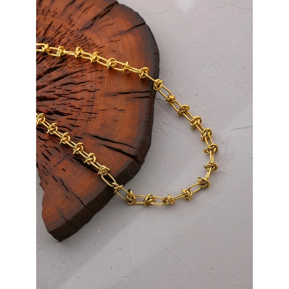 Miami Steel Knot Link Chain Necklace