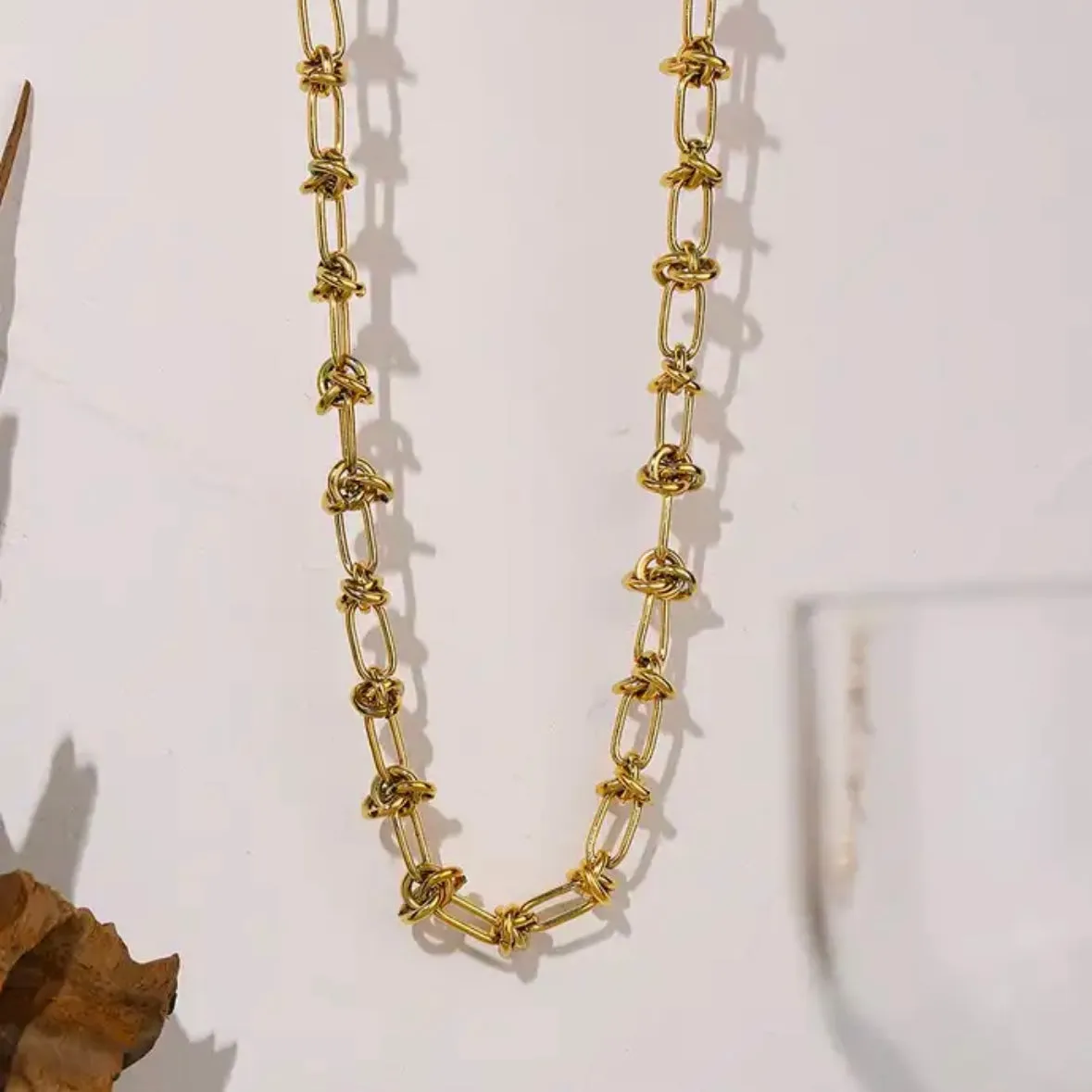 Miami Steel Knot Link Chain Necklace