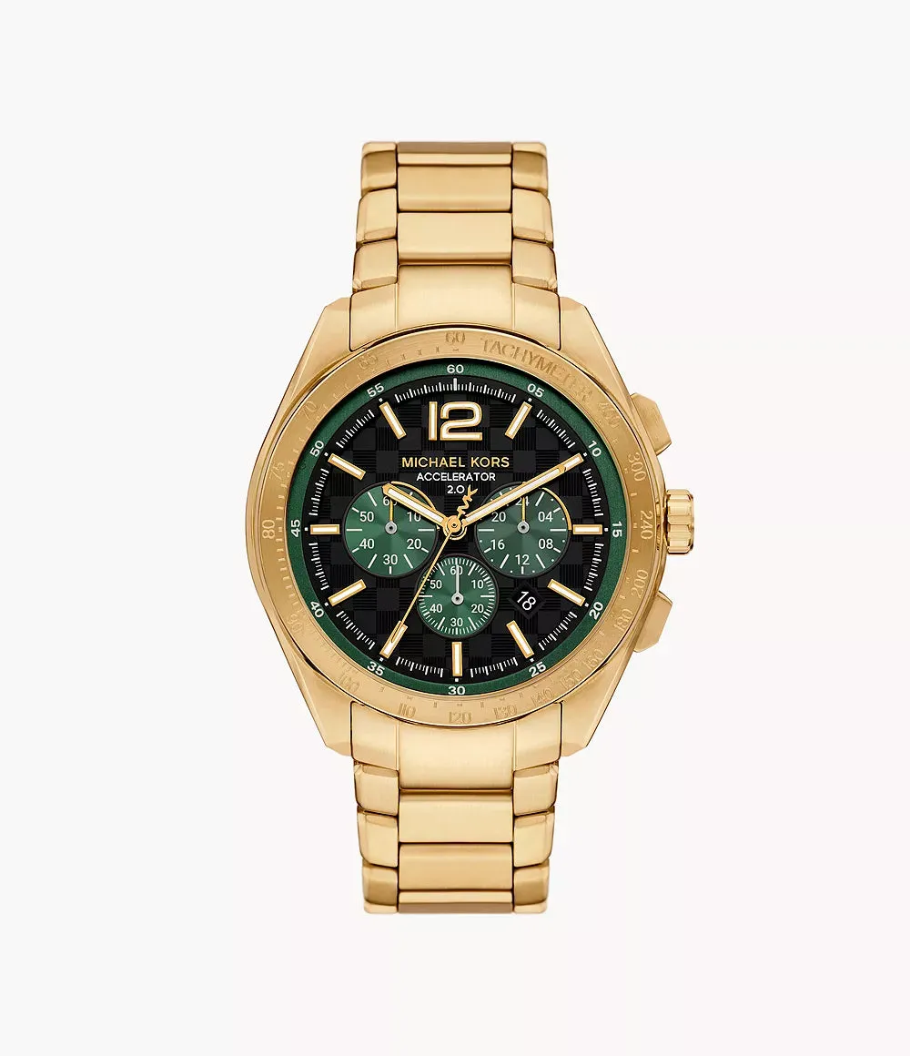 Michael Kors Accelerator 2.0 Chronograph Gold-Tone Stainless Steel Watch MK9177