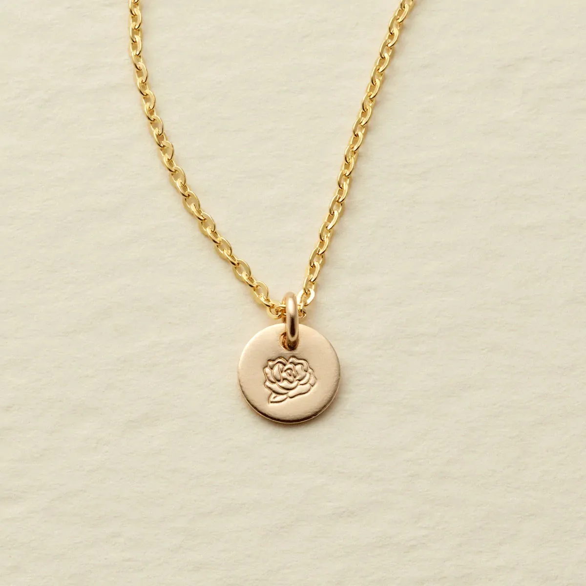 Mini Birth Flower Necklaces in GOLD