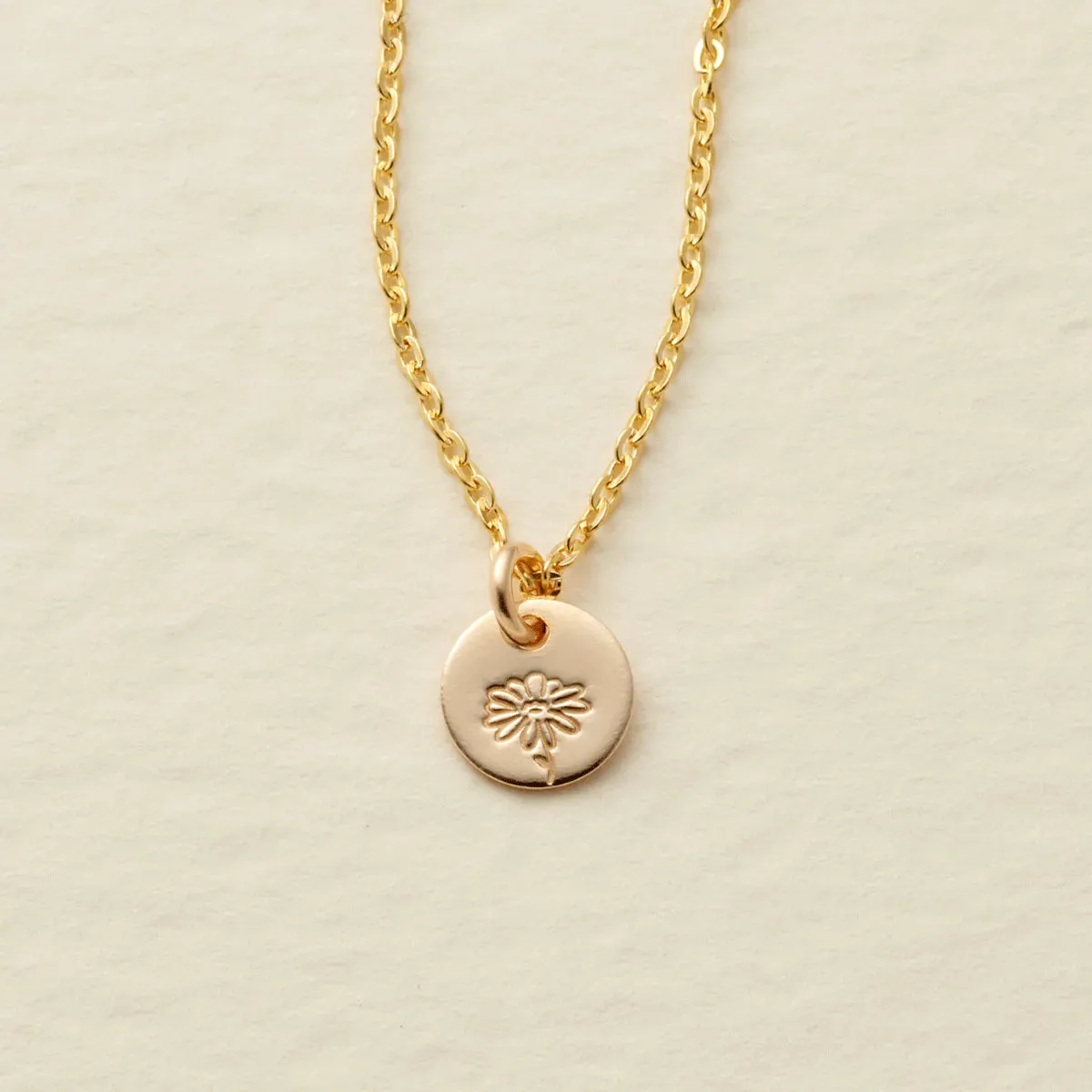 Mini Birth Flower Necklaces in GOLD