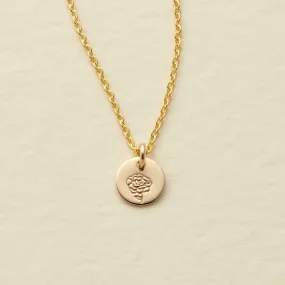 Mini Birth Flower Necklaces in GOLD
