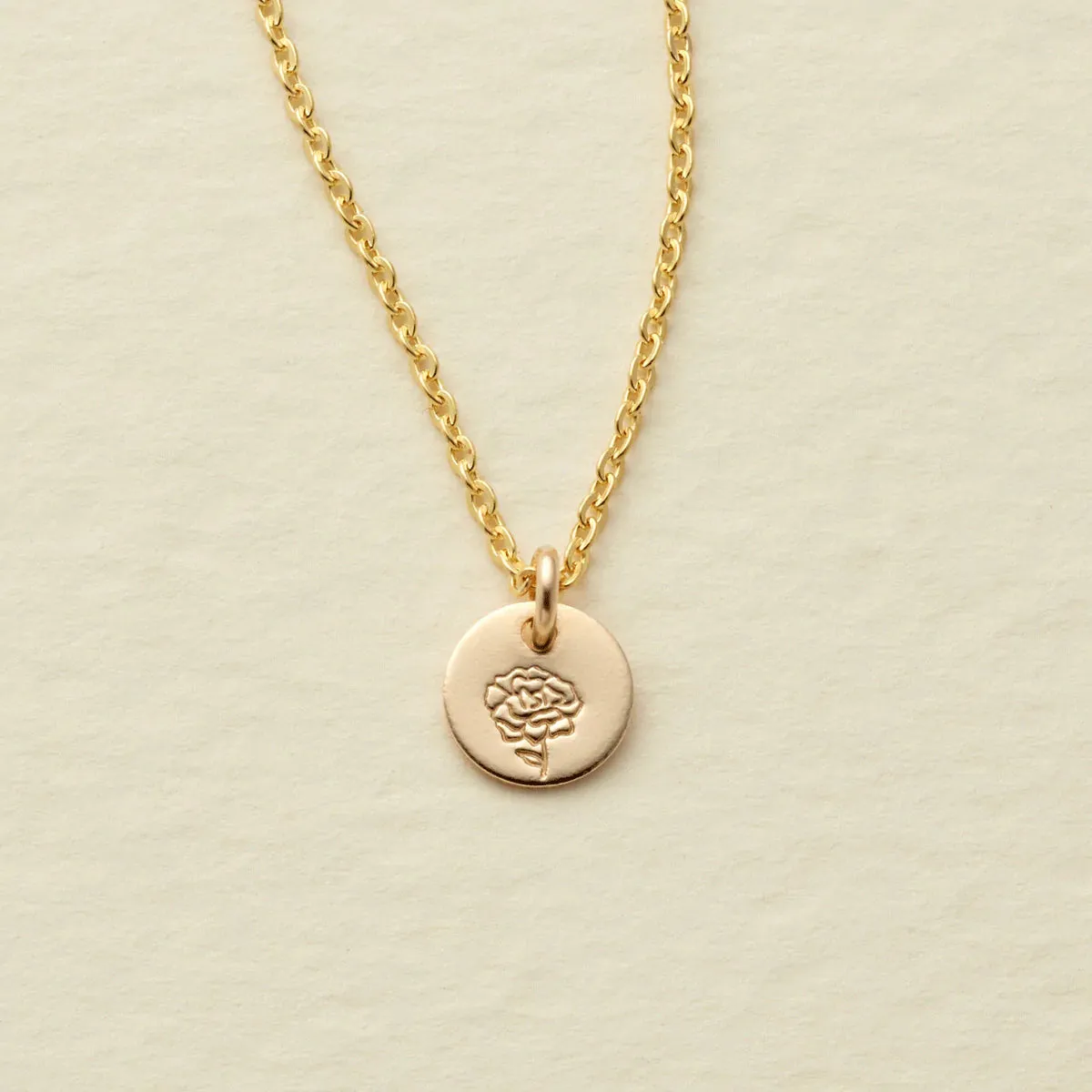 Mini Birth Flower Necklaces in GOLD