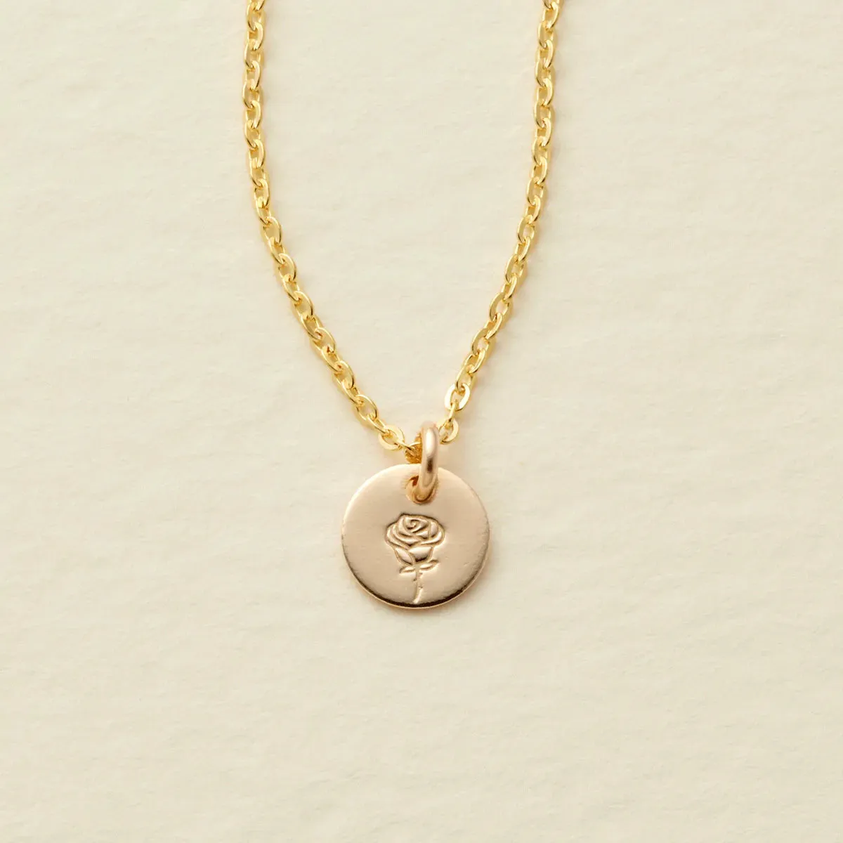 Mini Birth Flower Necklaces in GOLD