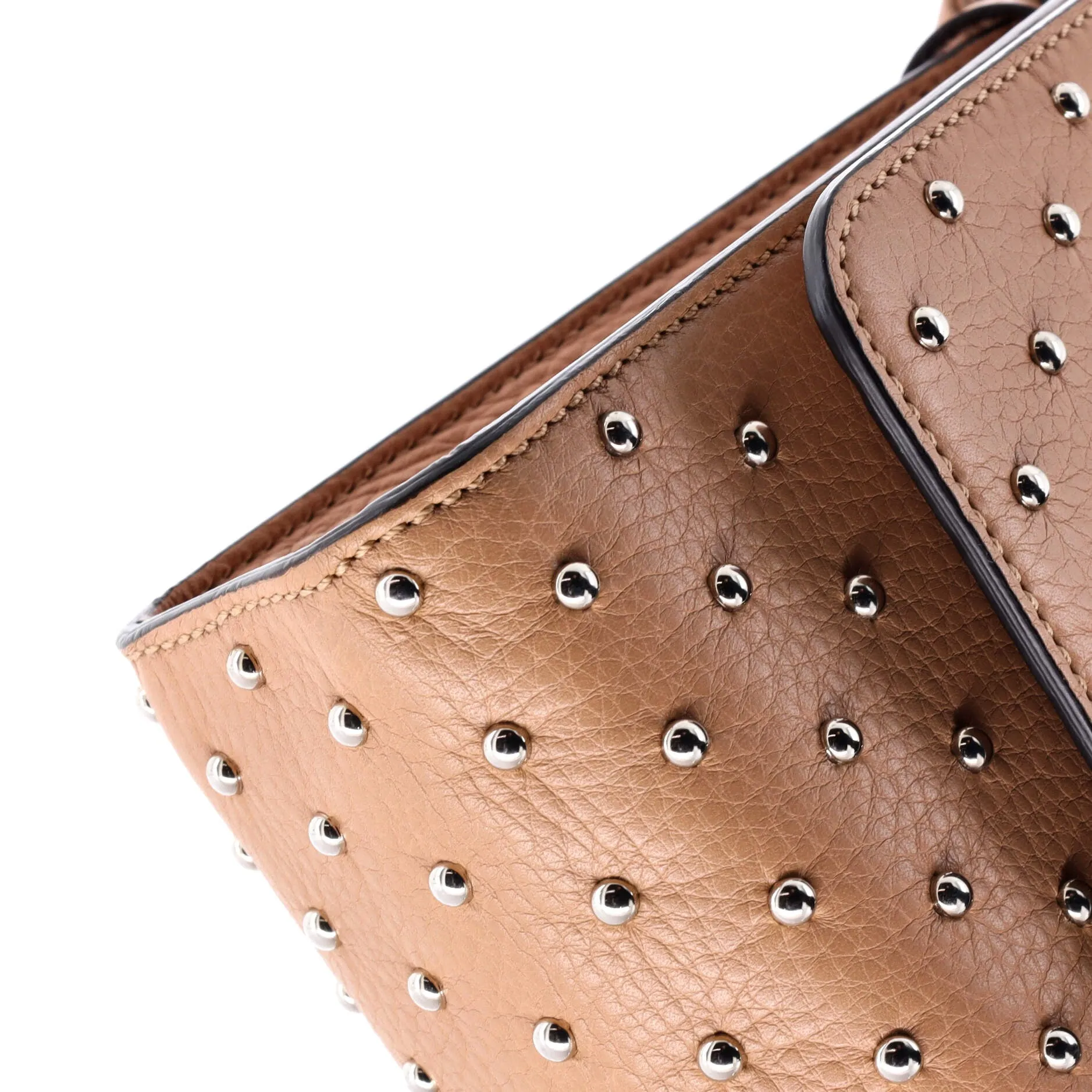 Miss Bamboo Shoulder Bag Studded Leather Medium