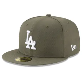 MLB Los Angeles Dodgers New Era Olive Basic 59FIFTY Fitted Hat