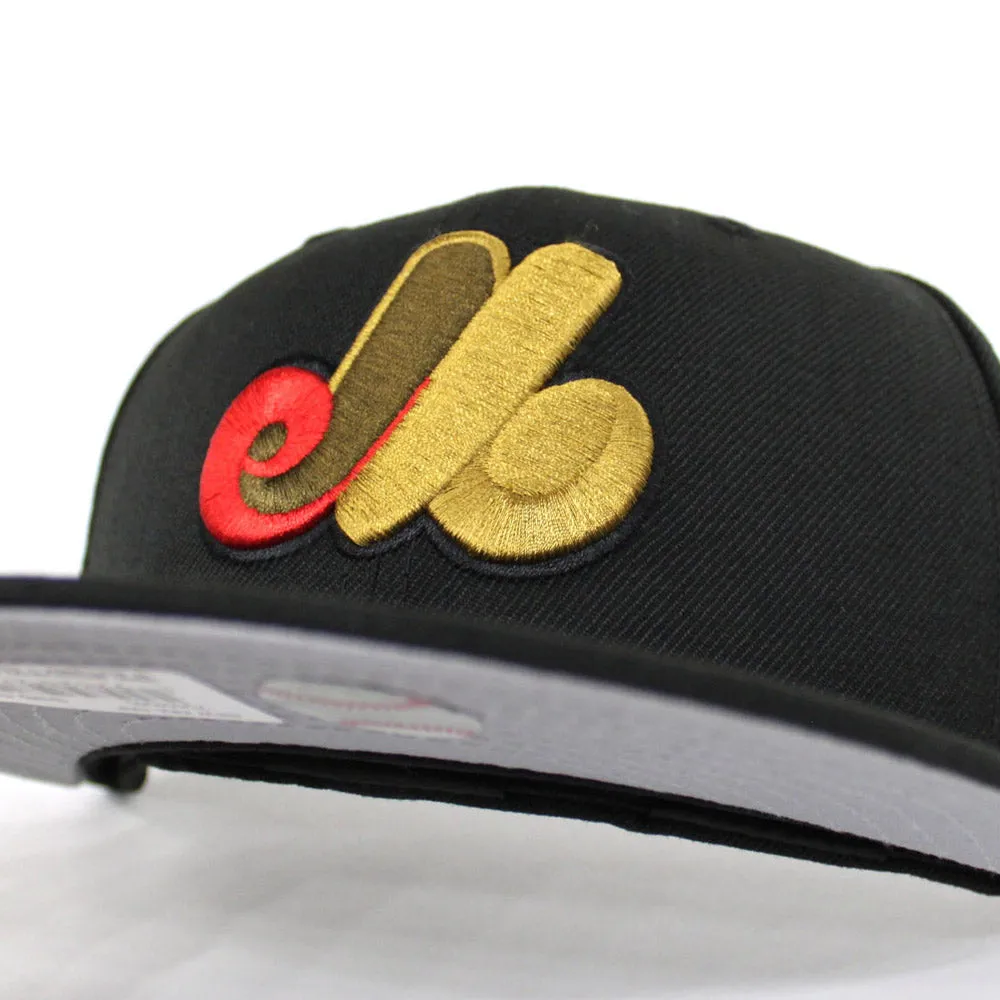 Montreal Expos New Era Fitted 59Fifty hat (Air Jordan IX XIII Olive Black Moss Green GRAY UNDER BRIM)