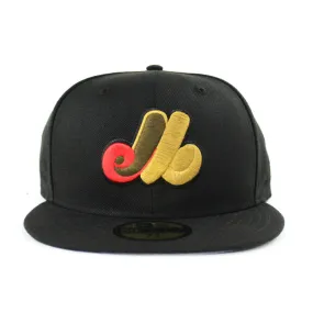 Montreal Expos New Era Fitted 59Fifty hat (Air Jordan IX XIII Olive Black Moss Green GRAY UNDER BRIM)
