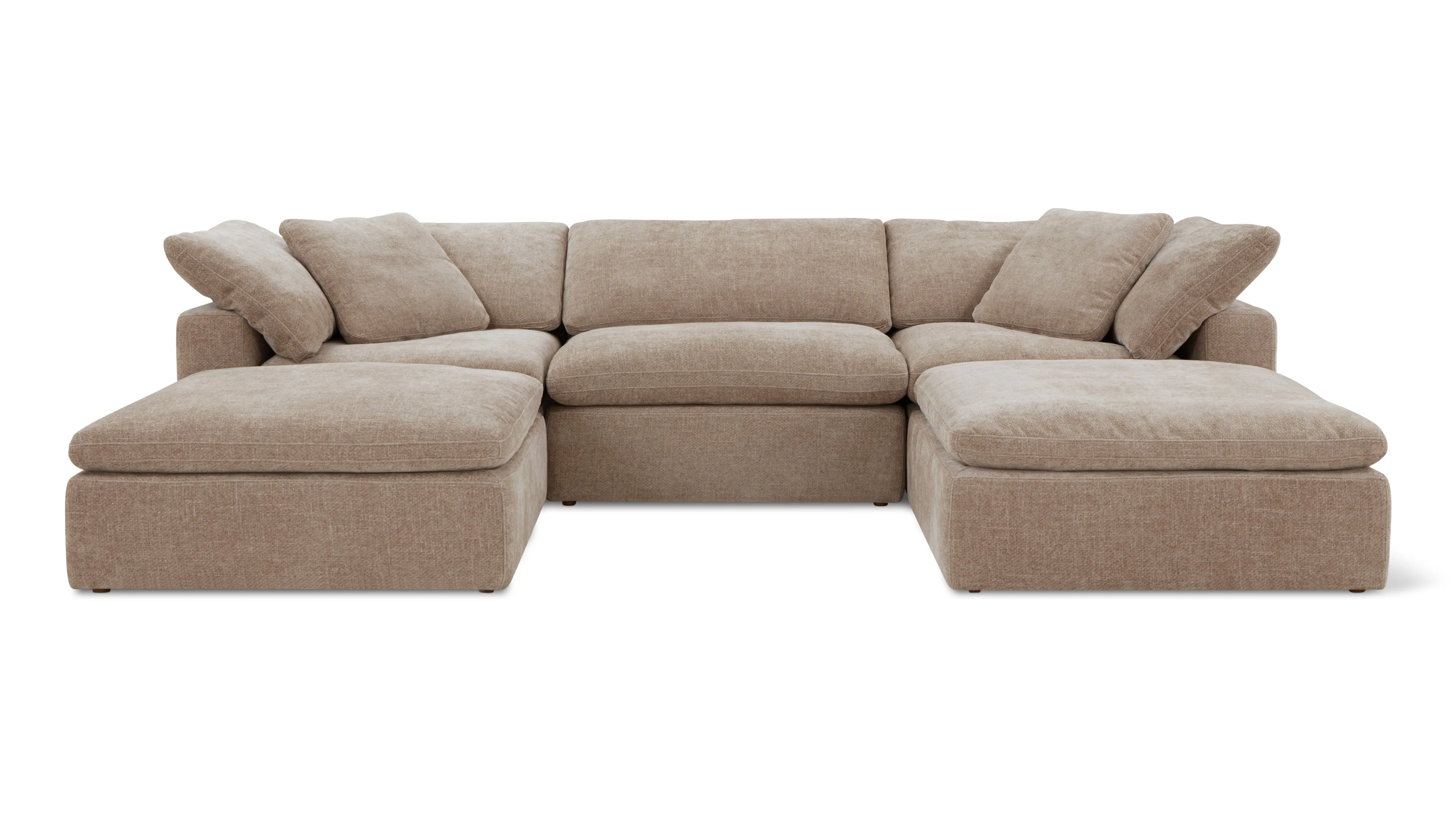 Movie Night™ 5-Piece Modular U-Shaped Sectional, Large, Champagne