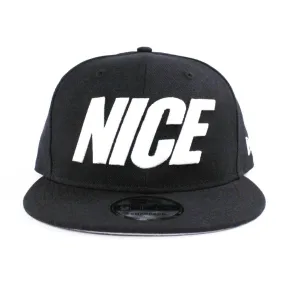 Nice New Era 9Fifty Snapback Hat (Navy Gray Under Brim)