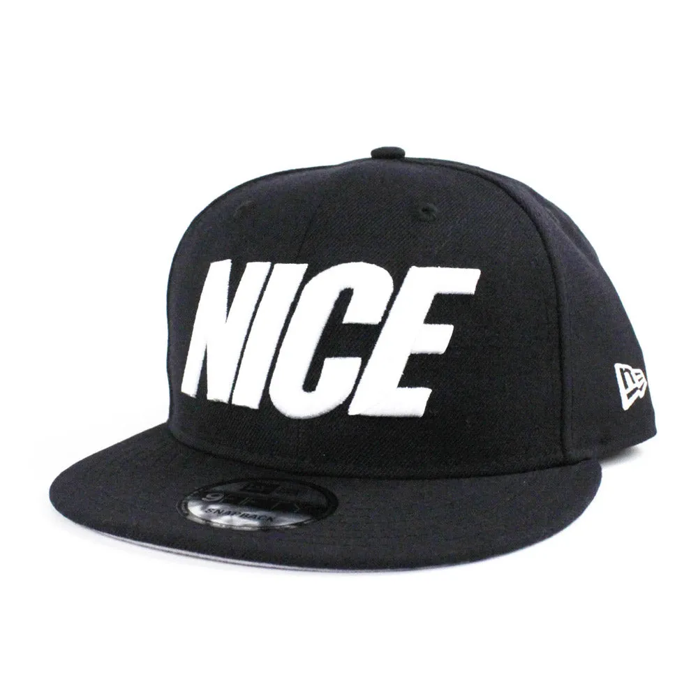 Nice New Era 9Fifty Snapback Hat (Navy Gray Under Brim)