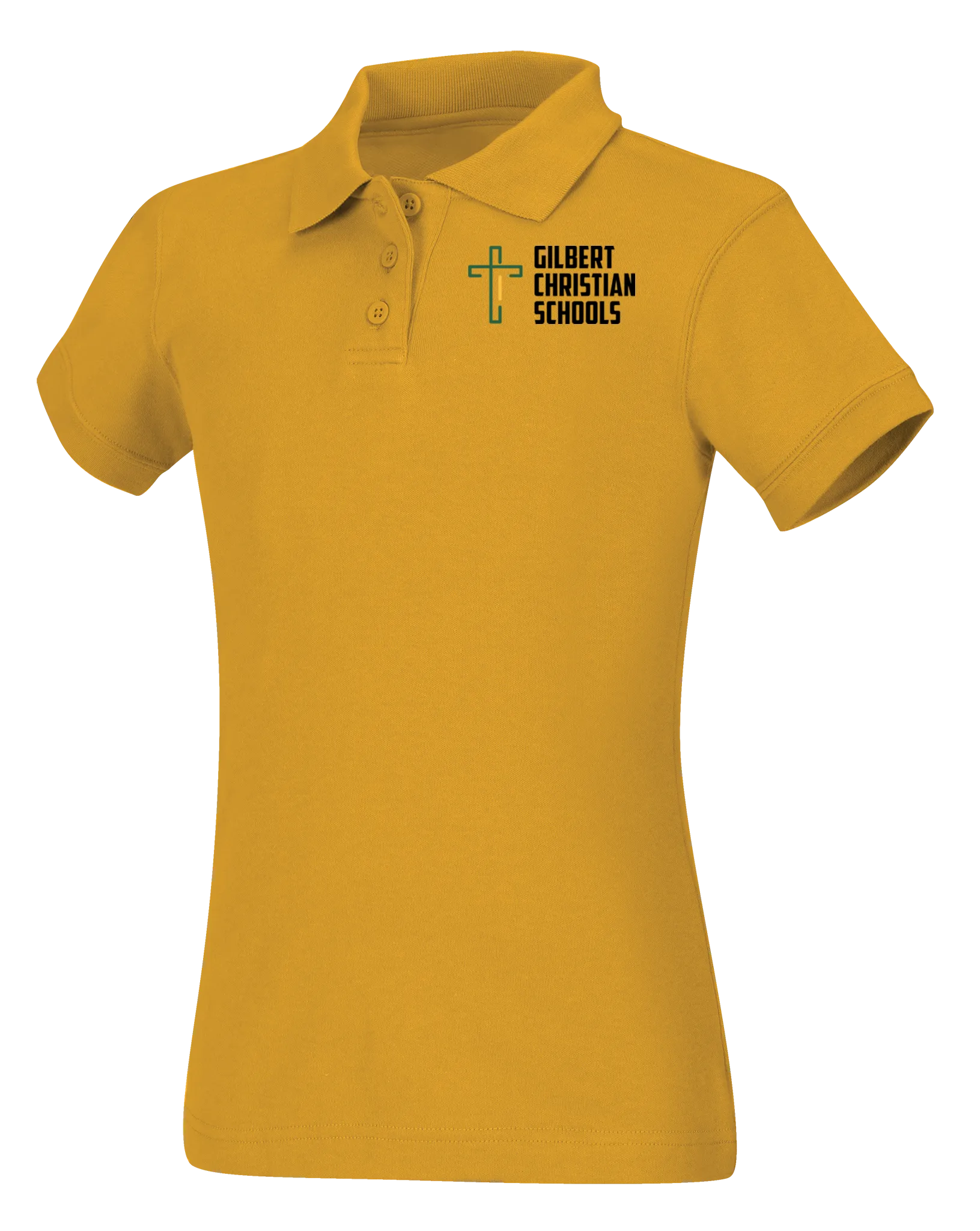 Old Fit Girls Short Sleeve Fitted Interlock Polo