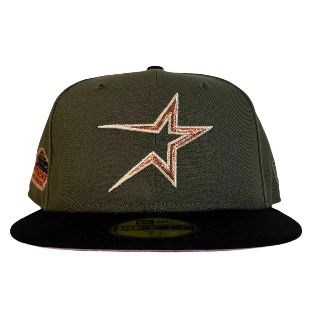 Olive Black Houston Astros New Era Hat 5950 Fitted