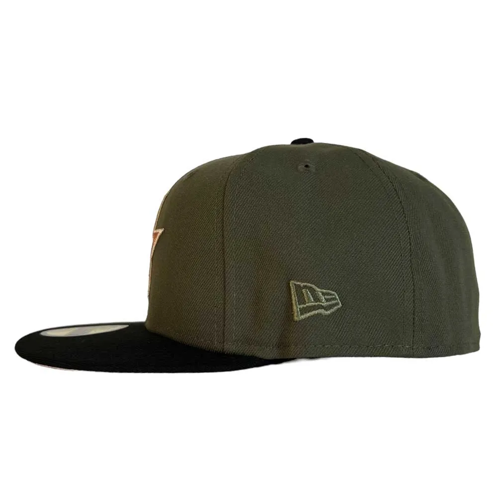 Olive Black Houston Astros New Era Hat 5950 Fitted