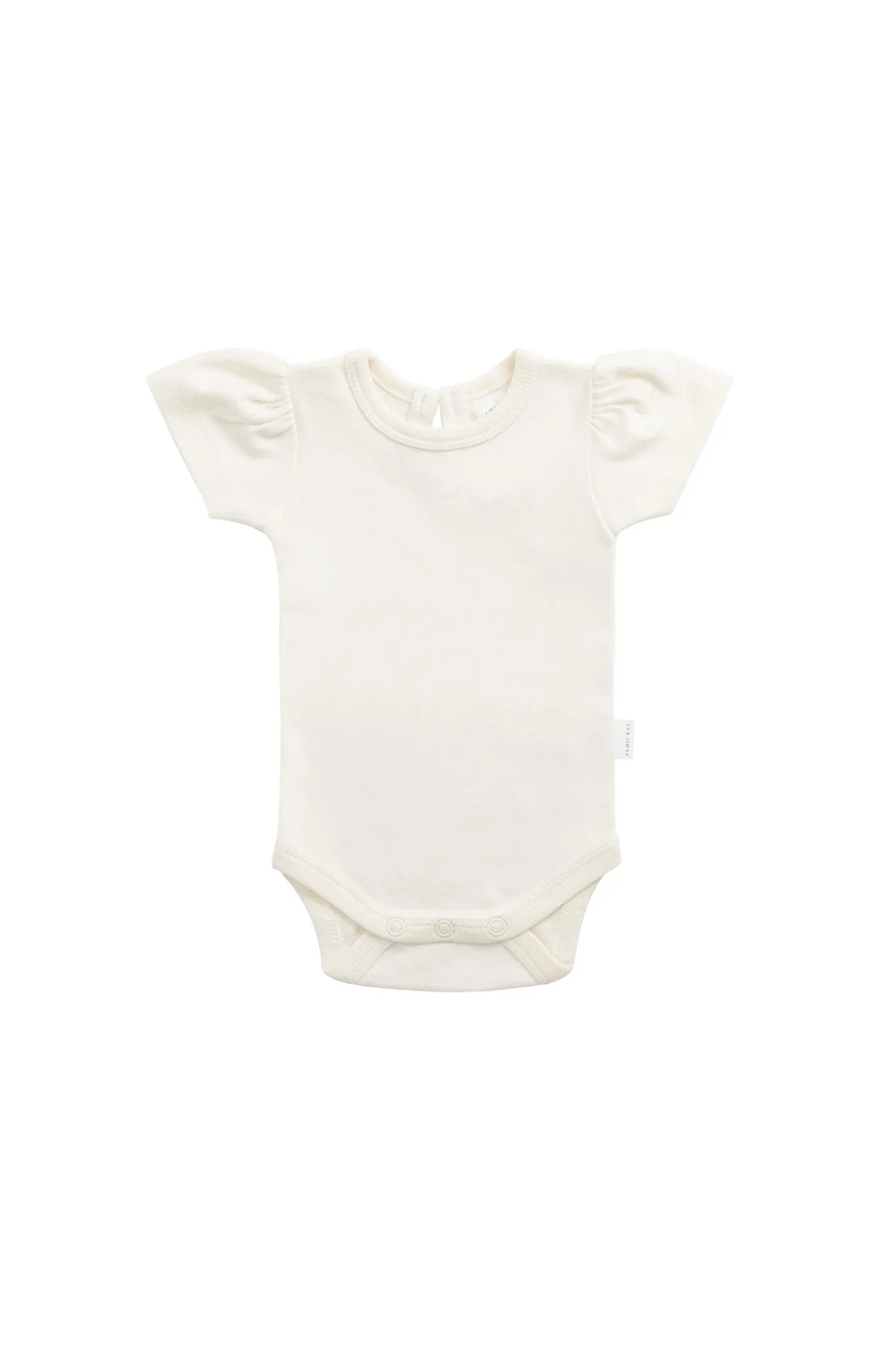Organic Cotton Cap Sleeve Bodysuit - Buttermilk