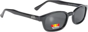 Pacific Coast Original KD's Polarized Biker Sunglasses (Black Frame/Dark Grey Lens)