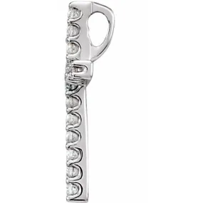 Platinum .07 CTW Natural Diamond Petite Cross Pendant