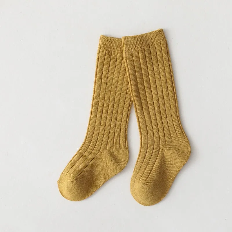 Premium Winter Knitted Socks Cotton Spandex Breathable Stripe Baby Socks, Unisex