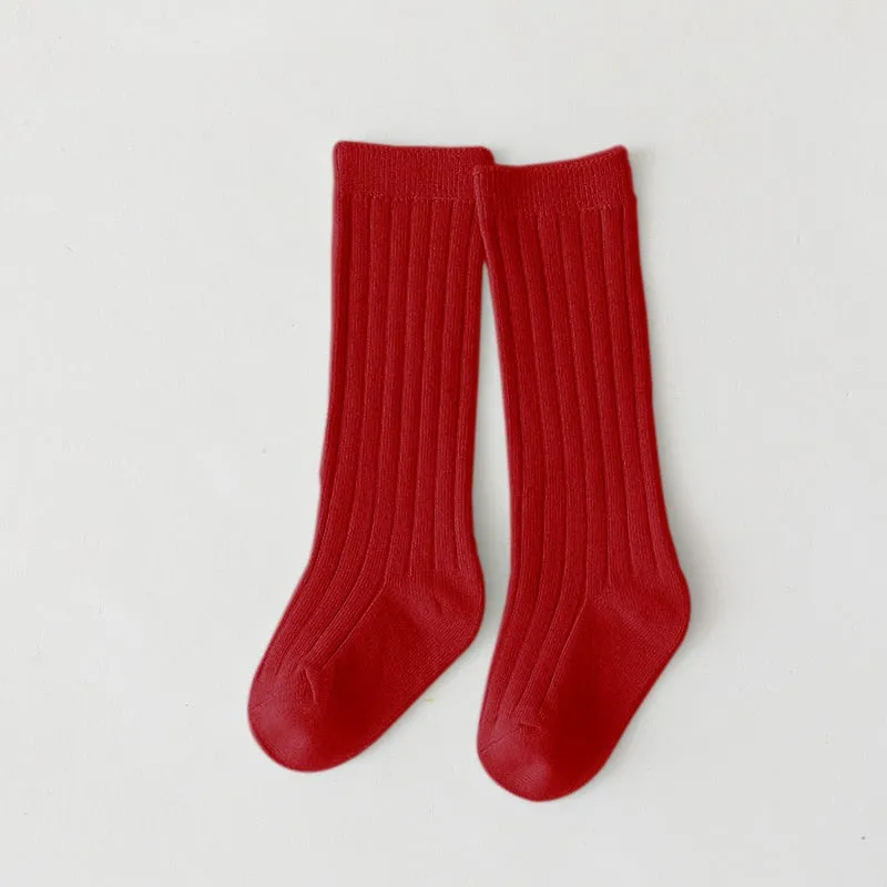 Premium Winter Knitted Socks Cotton Spandex Breathable Stripe Baby Socks, Unisex