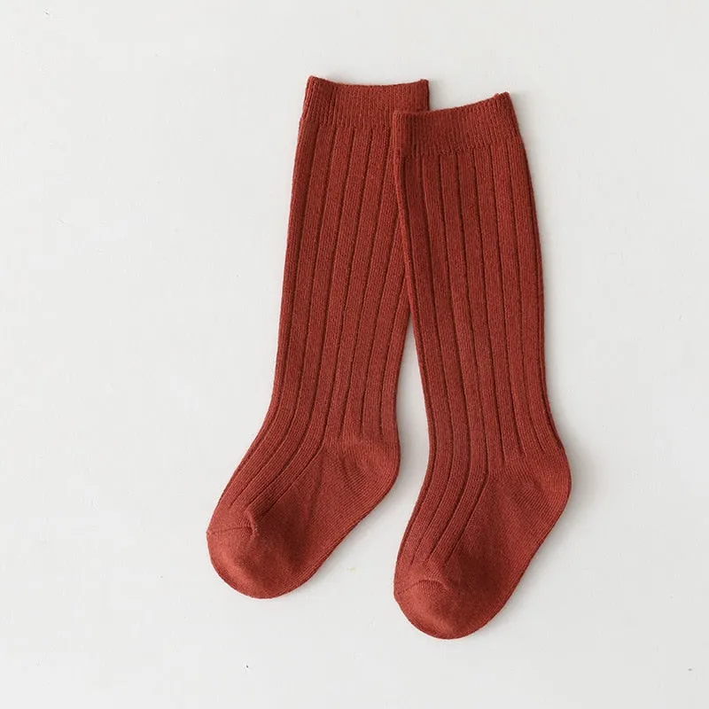 Premium Winter Knitted Socks Cotton Spandex Breathable Stripe Baby Socks, Unisex