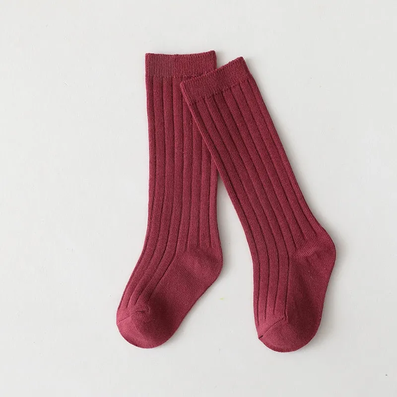 Premium Winter Knitted Socks Cotton Spandex Breathable Stripe Baby Socks, Unisex