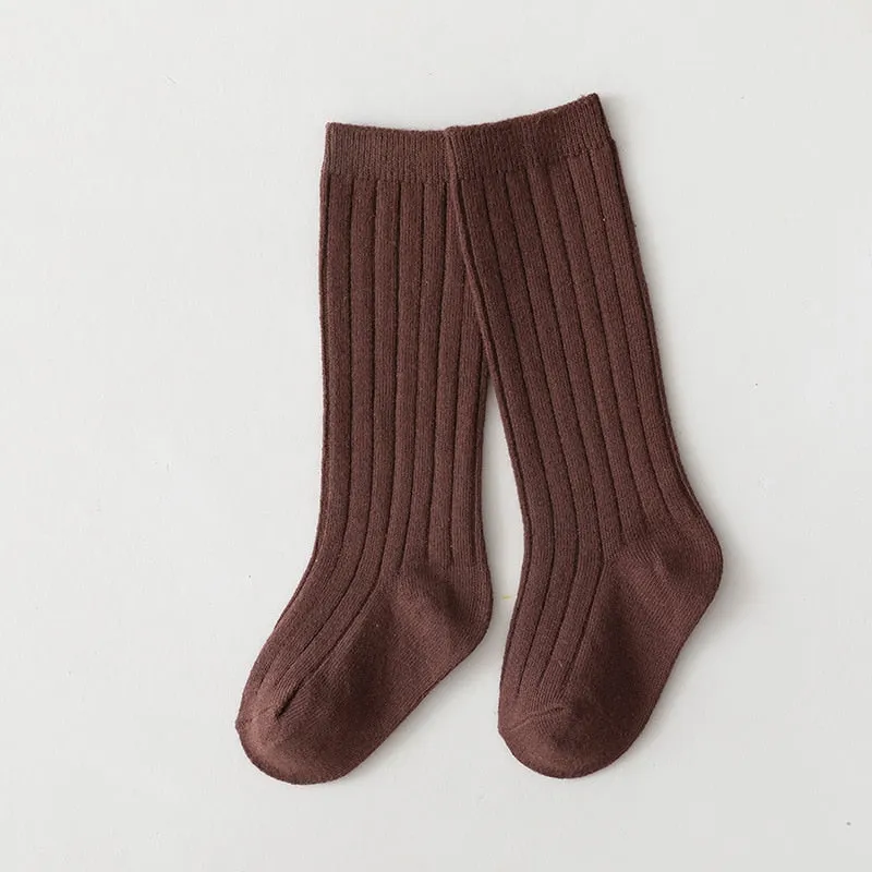 Premium Winter Knitted Socks Cotton Spandex Breathable Stripe Baby Socks, Unisex