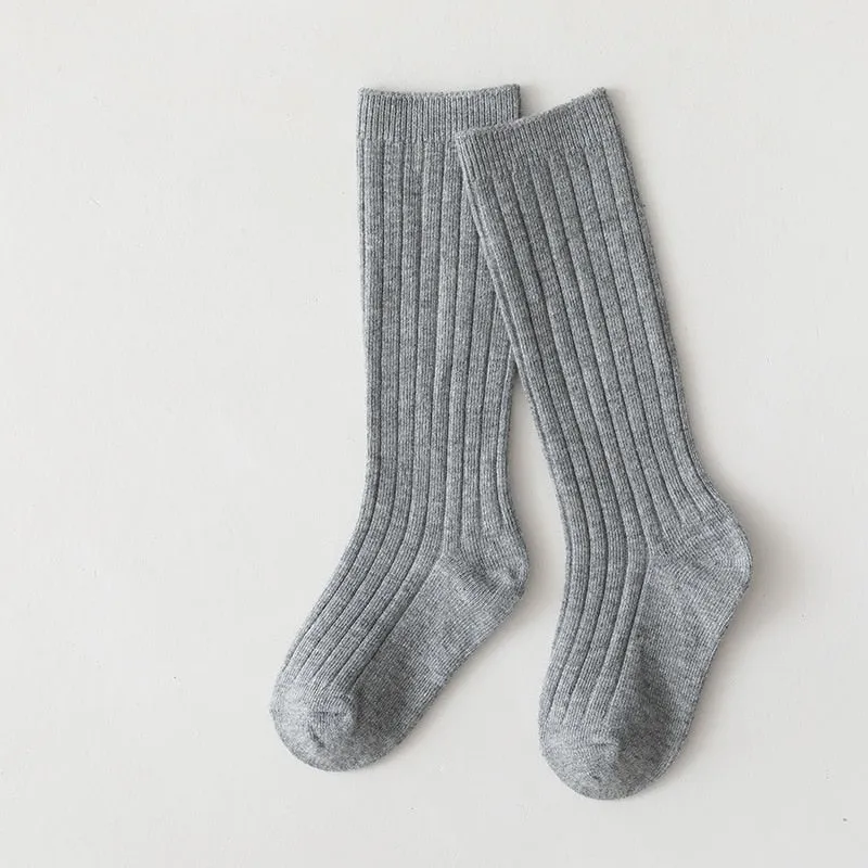 Premium Winter Knitted Socks Cotton Spandex Breathable Stripe Baby Socks, Unisex