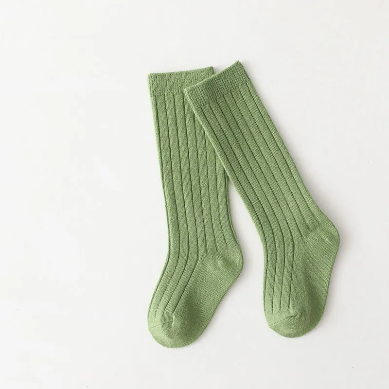 Premium Winter Knitted Socks Cotton Spandex Breathable Stripe Baby Socks, Unisex