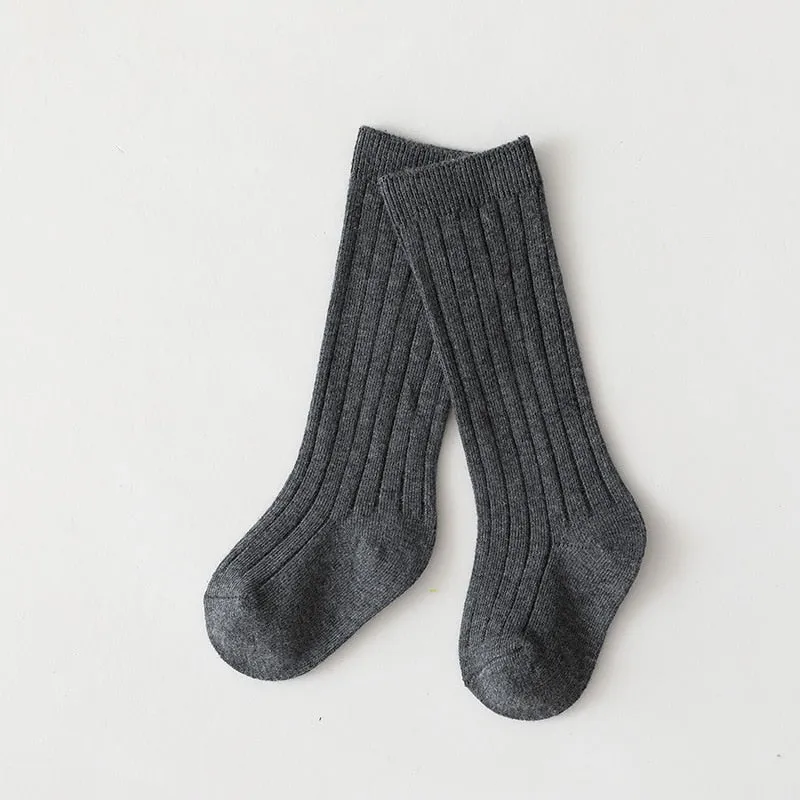 Premium Winter Knitted Socks Cotton Spandex Breathable Stripe Baby Socks, Unisex