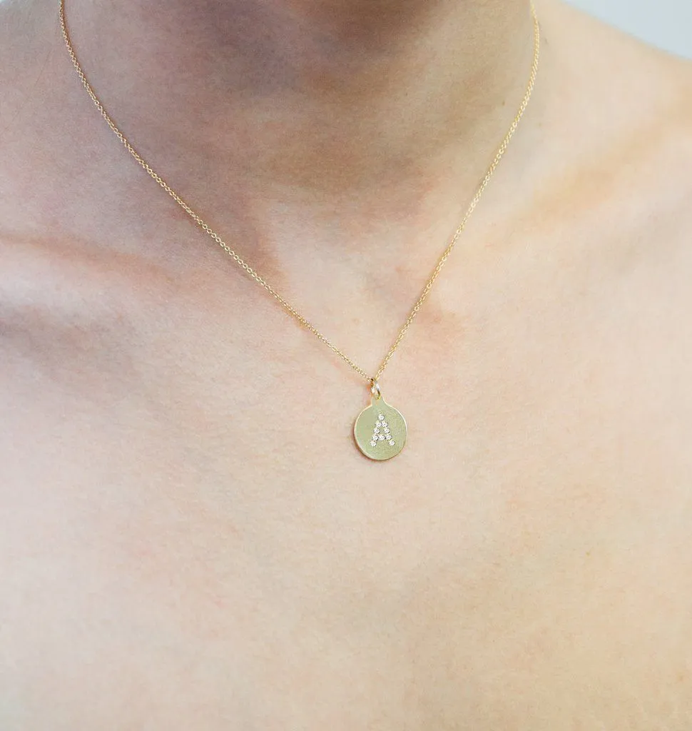 "S" Alphabet Charm Pavé Diamonds
