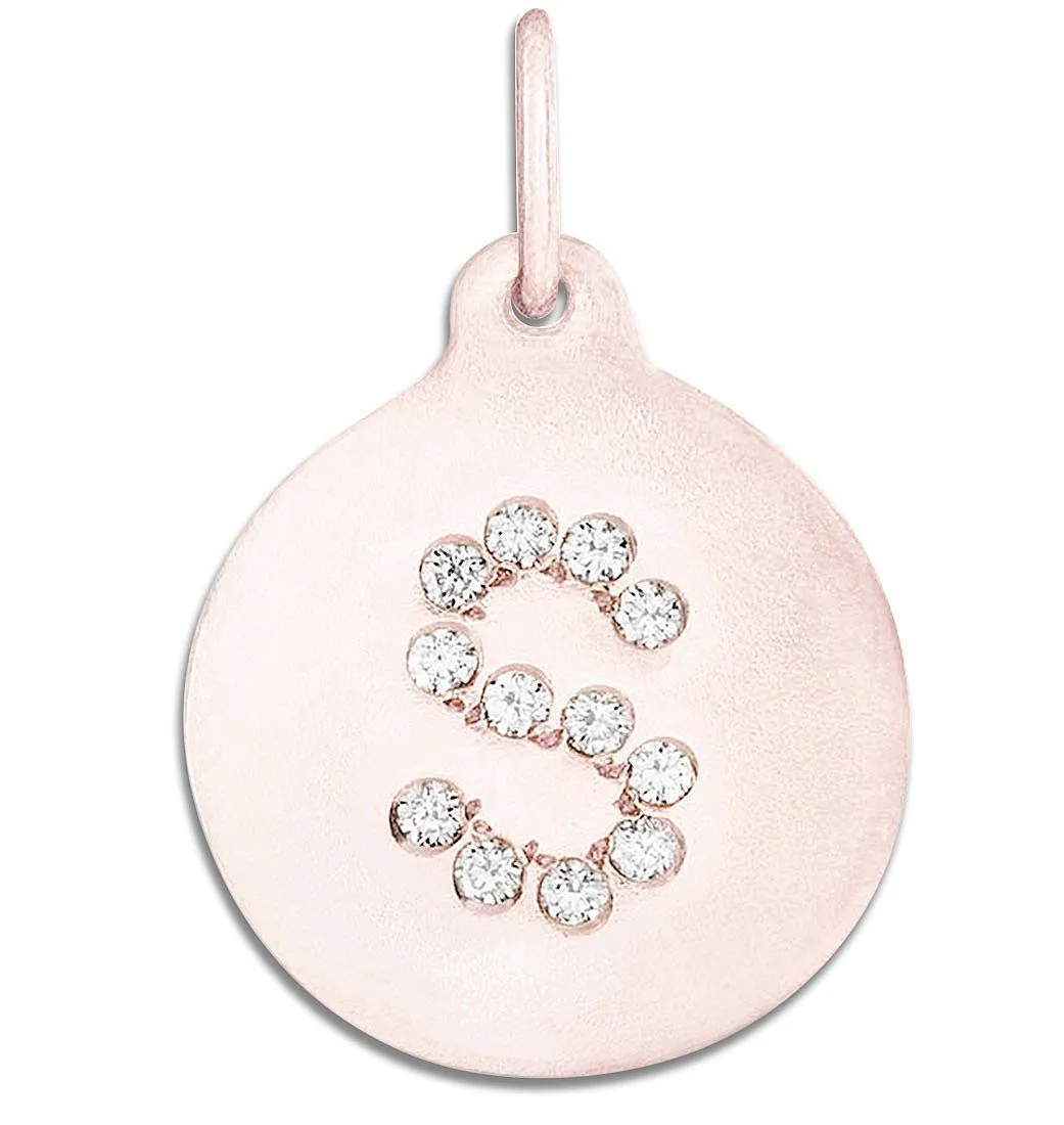"S" Alphabet Charm Pavé Diamonds
