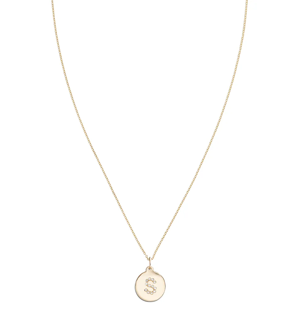 "S" Alphabet Charm Pavé Diamonds