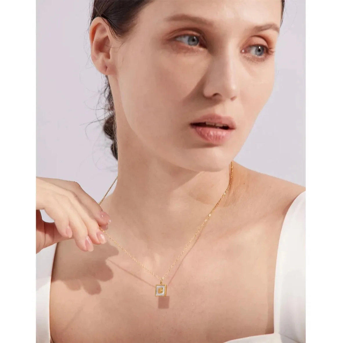 Regal Radiance Crown Charm Necklace