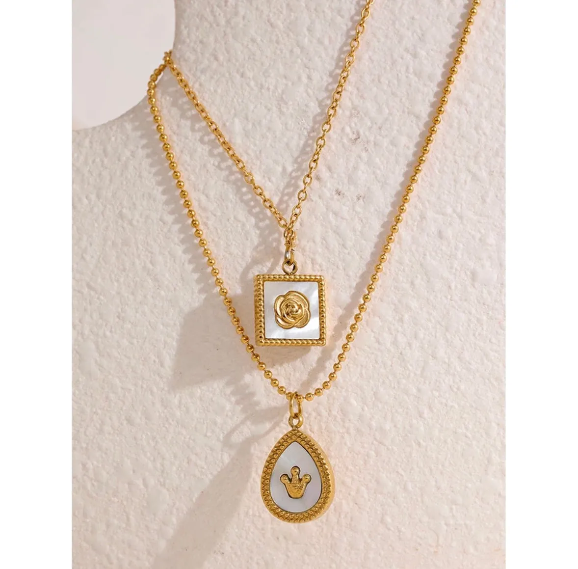 Regal Radiance Crown Charm Necklace