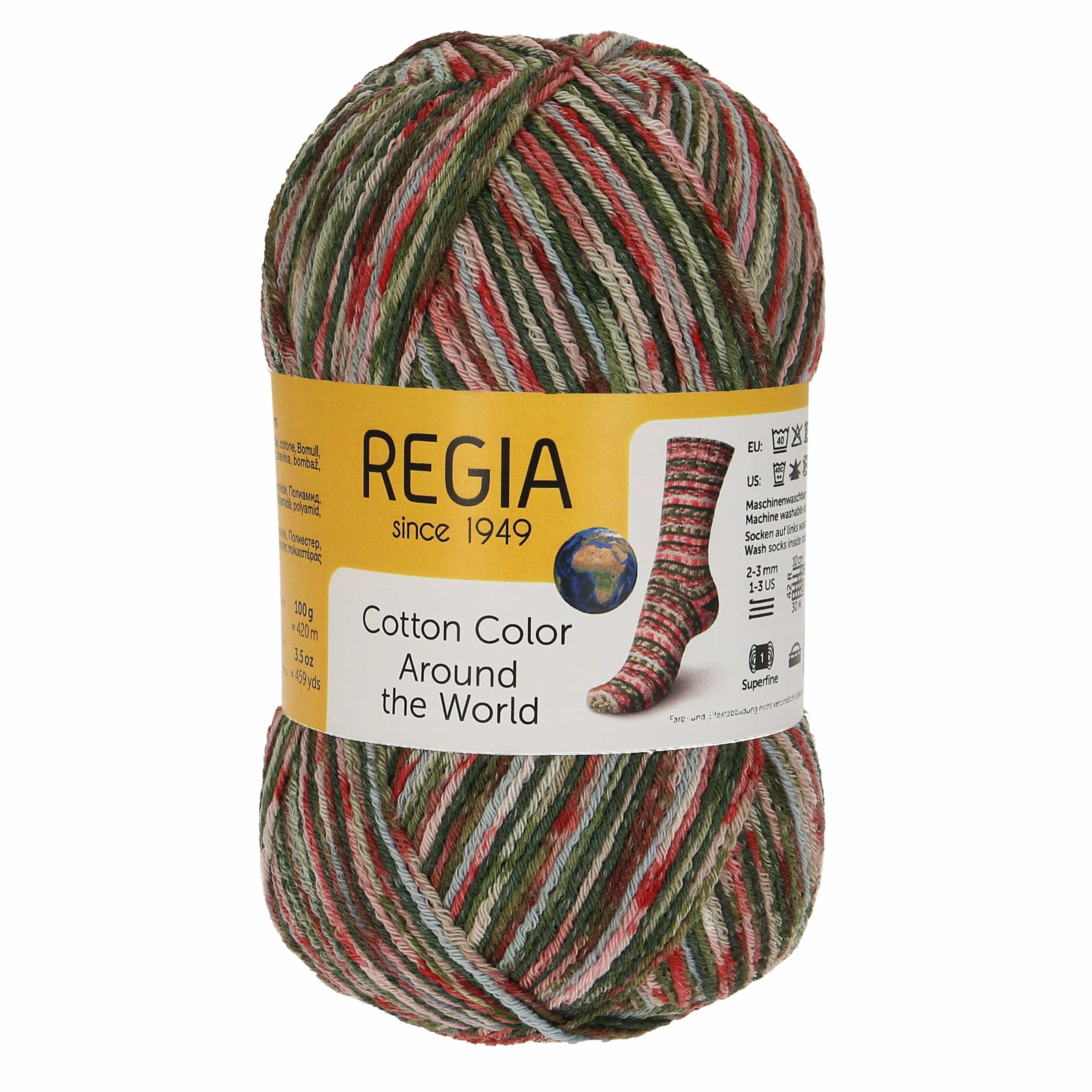 REGIA Color Cotton Sock Wool
