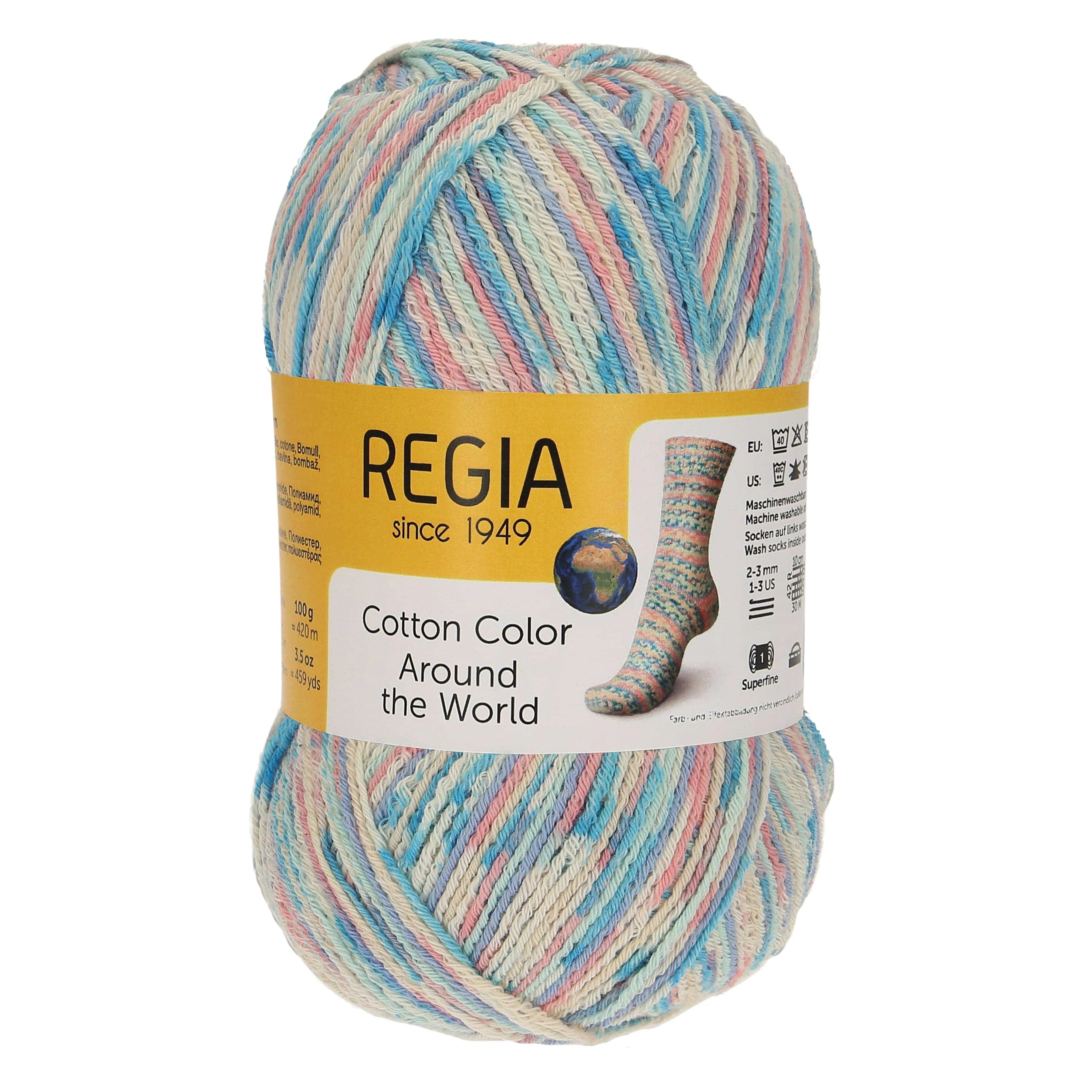 REGIA Color Cotton Sock Wool