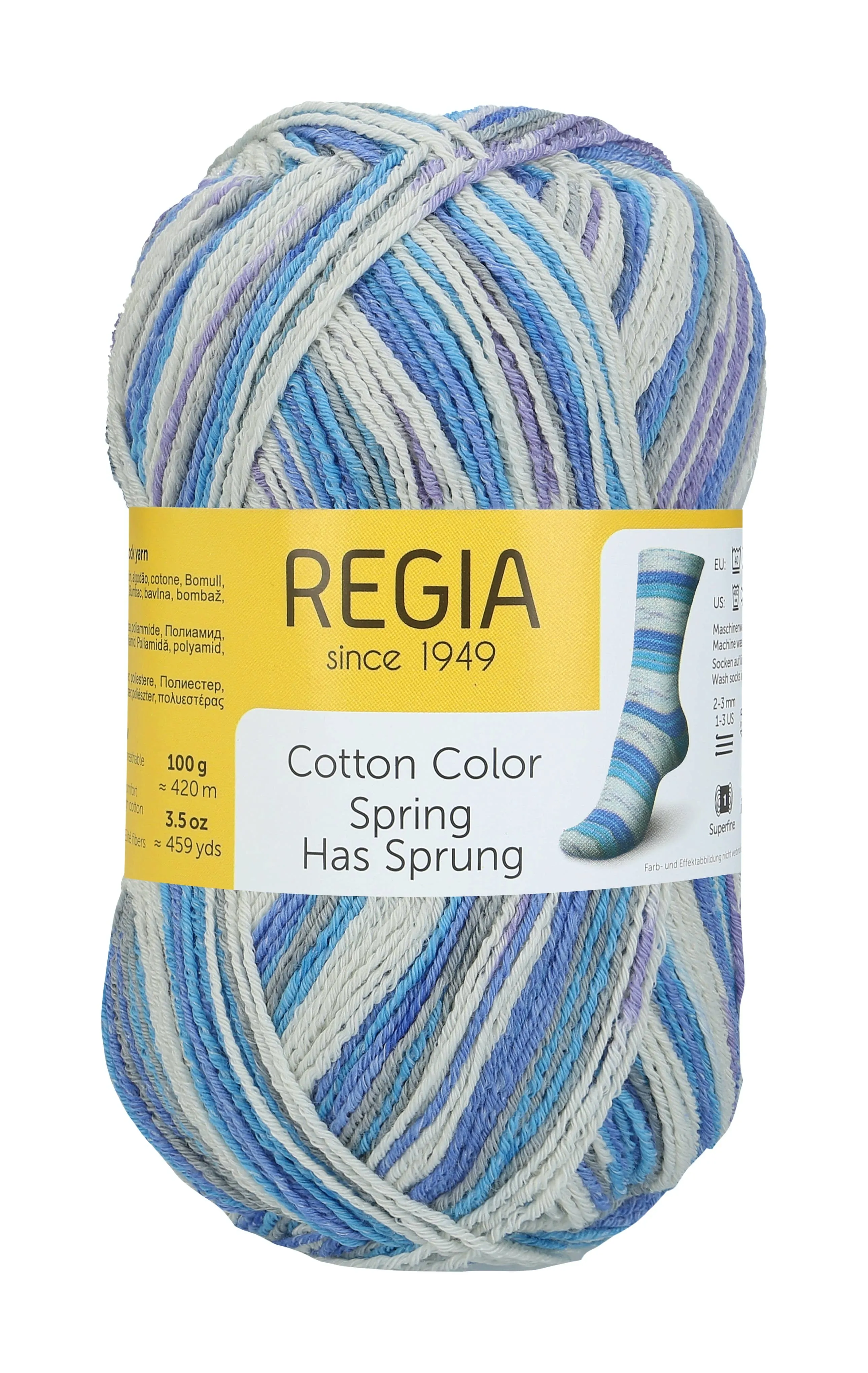 REGIA Color Cotton Sock Wool