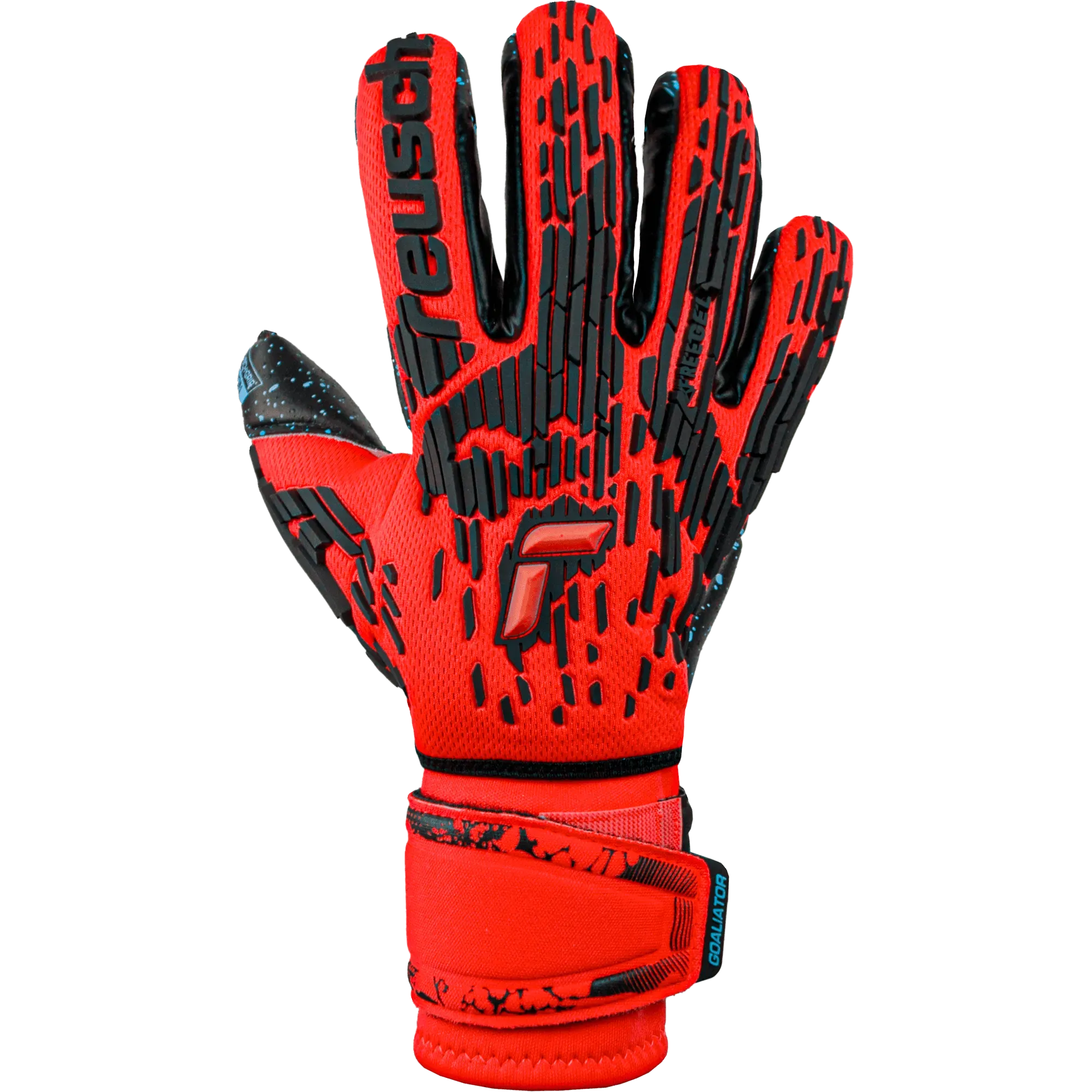 Reusch Attrakt Freegel Fusion Ortho-Tec Goaliator Goalkeeper Gloves - Bright Red-Black