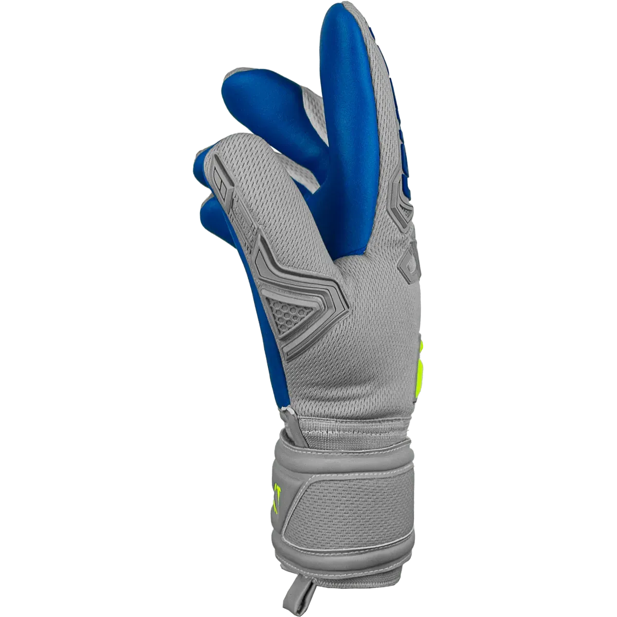 Reusch Attrakt Freegel Silver Finger Support - Grey-Yellow-Blue