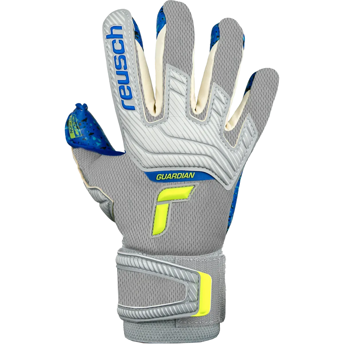 Reusch JR Attrakt Fusion FS Guardian - Grey-Yellow-Blue