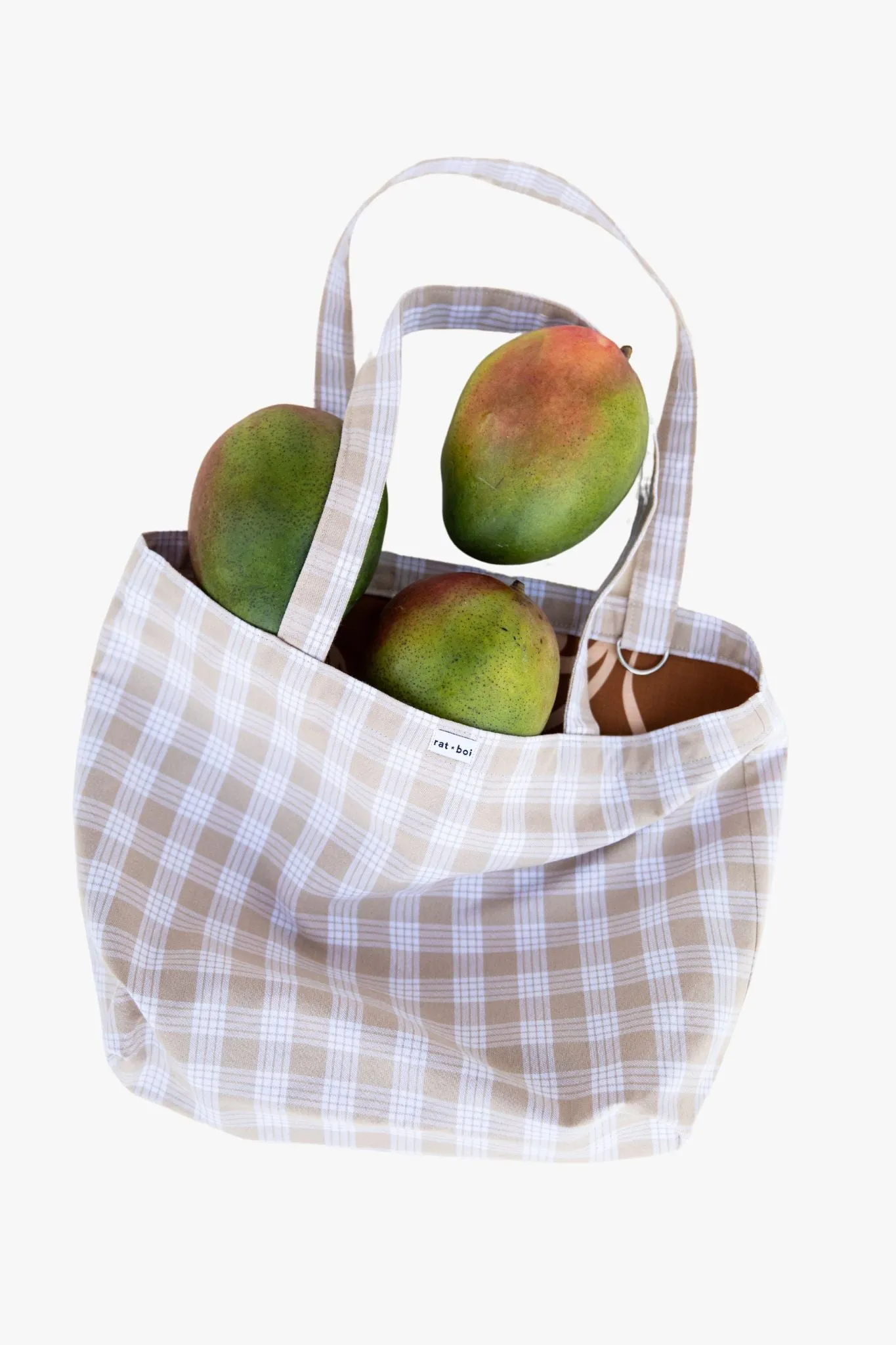 REVERSIBLE EASY TOTE BAG IN SAND PALAKA