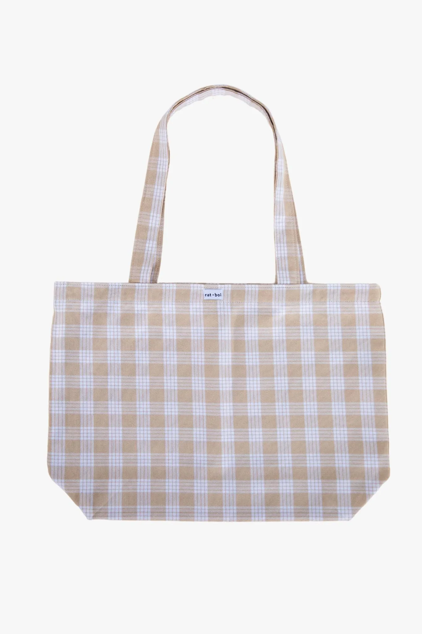 REVERSIBLE EASY TOTE BAG IN SAND PALAKA