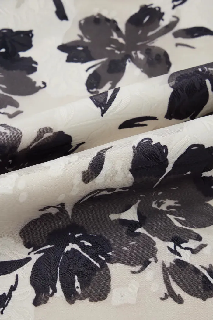 Rhea Jacquard Print Skirt in Heavy Jacquard Mesh