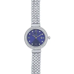 Roberto Carati Jubilee Silver and Blue Watch M9092-V4
