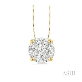Round Shape Lovebright Essential Diamond Solitaire Pendant