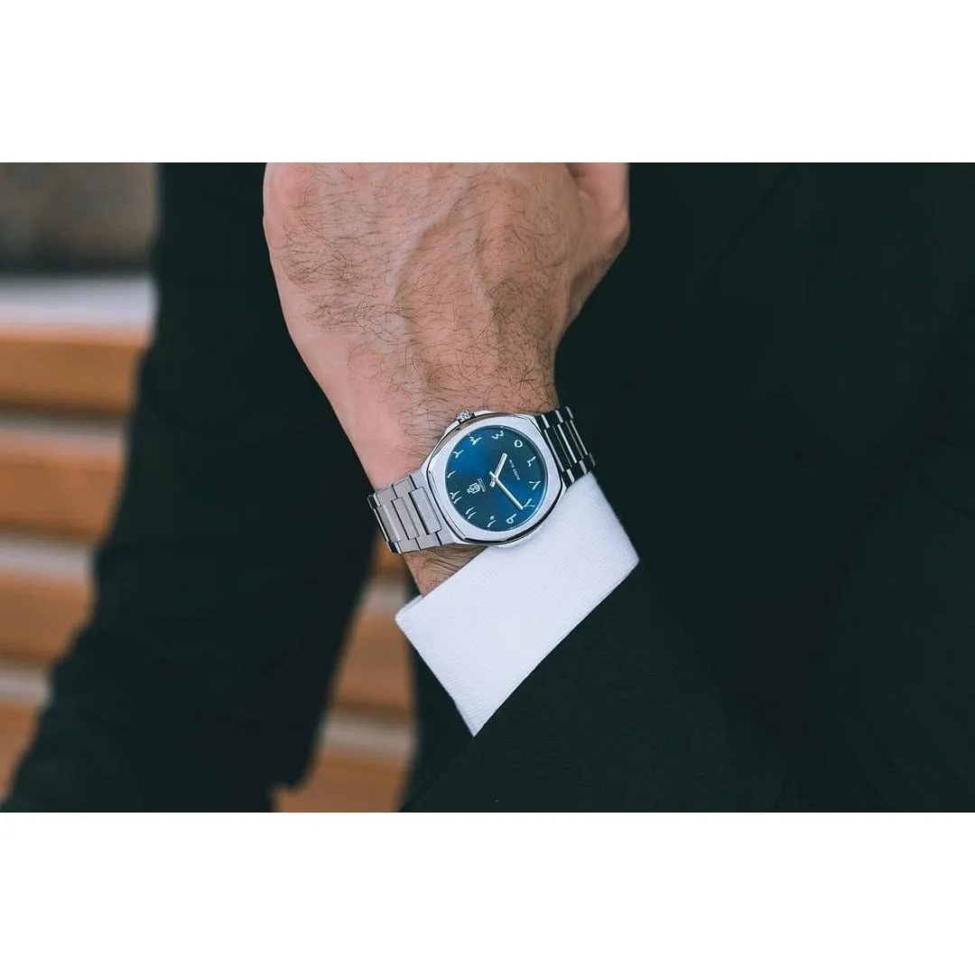 Saatchi Super Slim Blue 42 MM Quartz Men