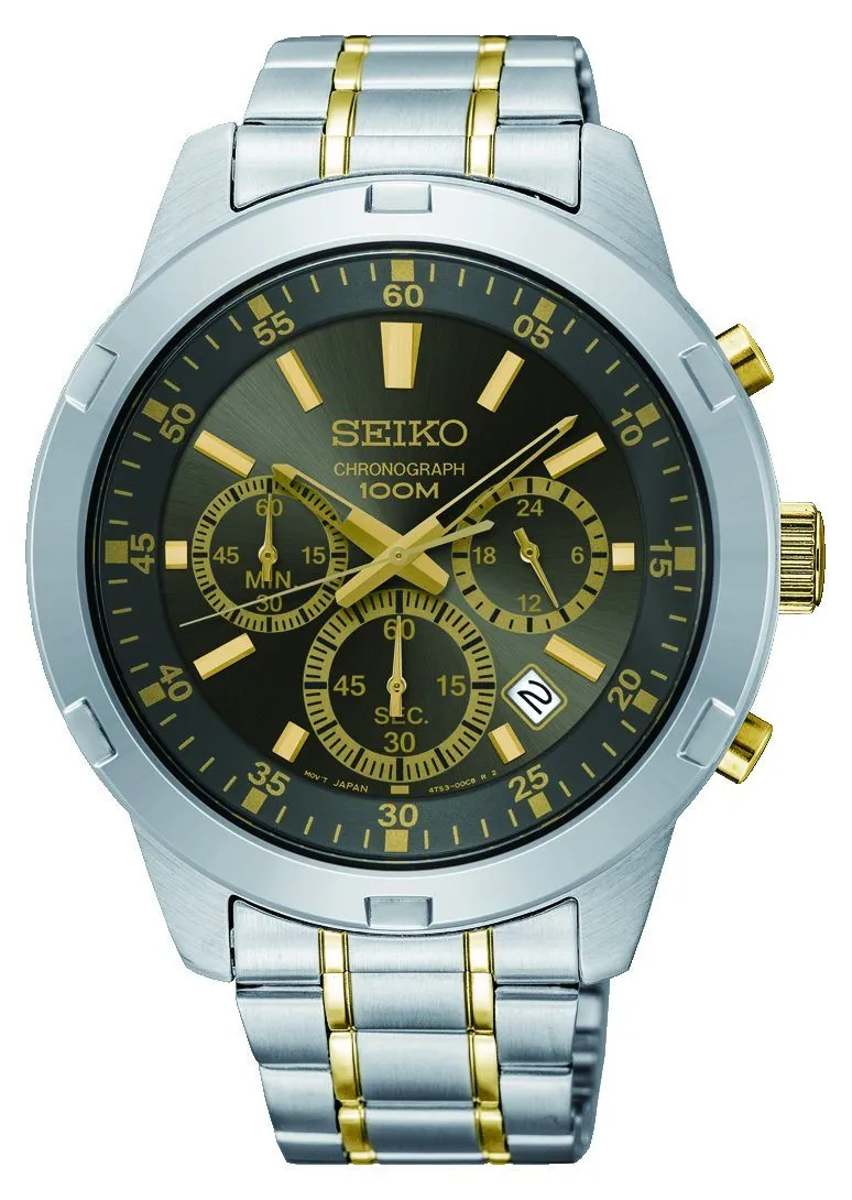 Seiko Chronograph Two Tone Men's Watch