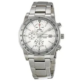 Seiko SNDD03 Men's Chrono Silver Dial Stainless Steel Bracelet Date Watch